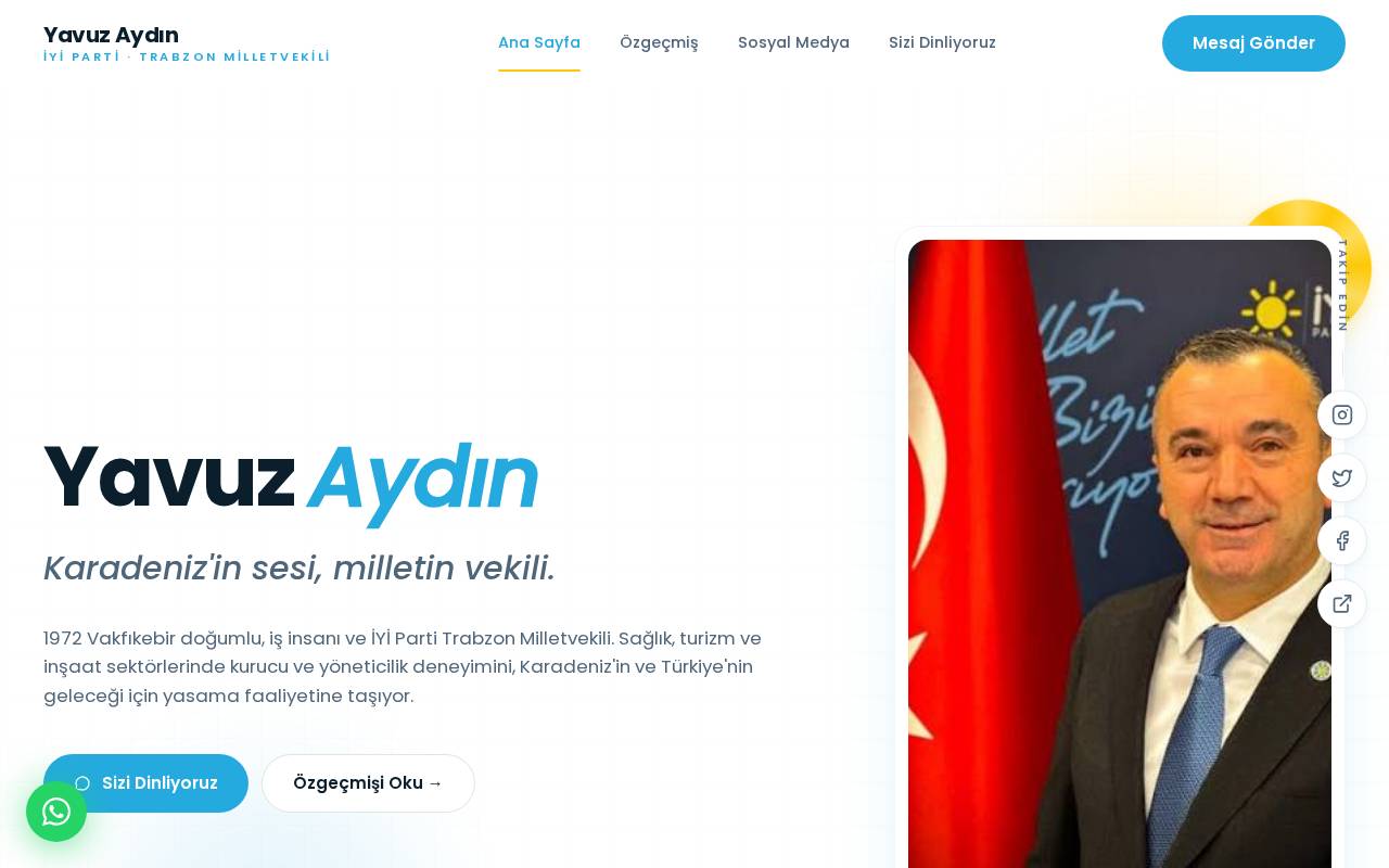 Yavuz Aydın web sitesi tasarımı